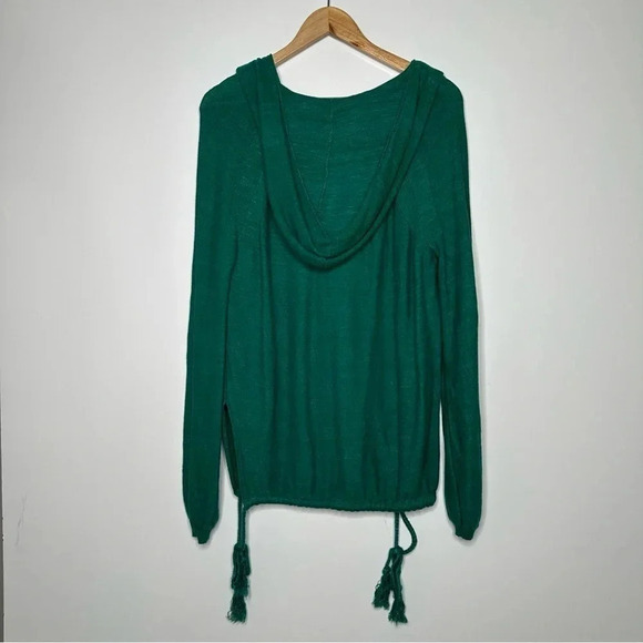 Free People Teal Optimistic Linen Blend Hoodie Size XS - Picture 9 of 11